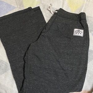 Dark Gray Jogger Pants with Logo Patch